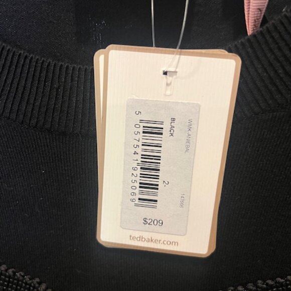 Ted Baker Fringe Sweater Black - Size 2 (Medium) - Picture 3 of 5
